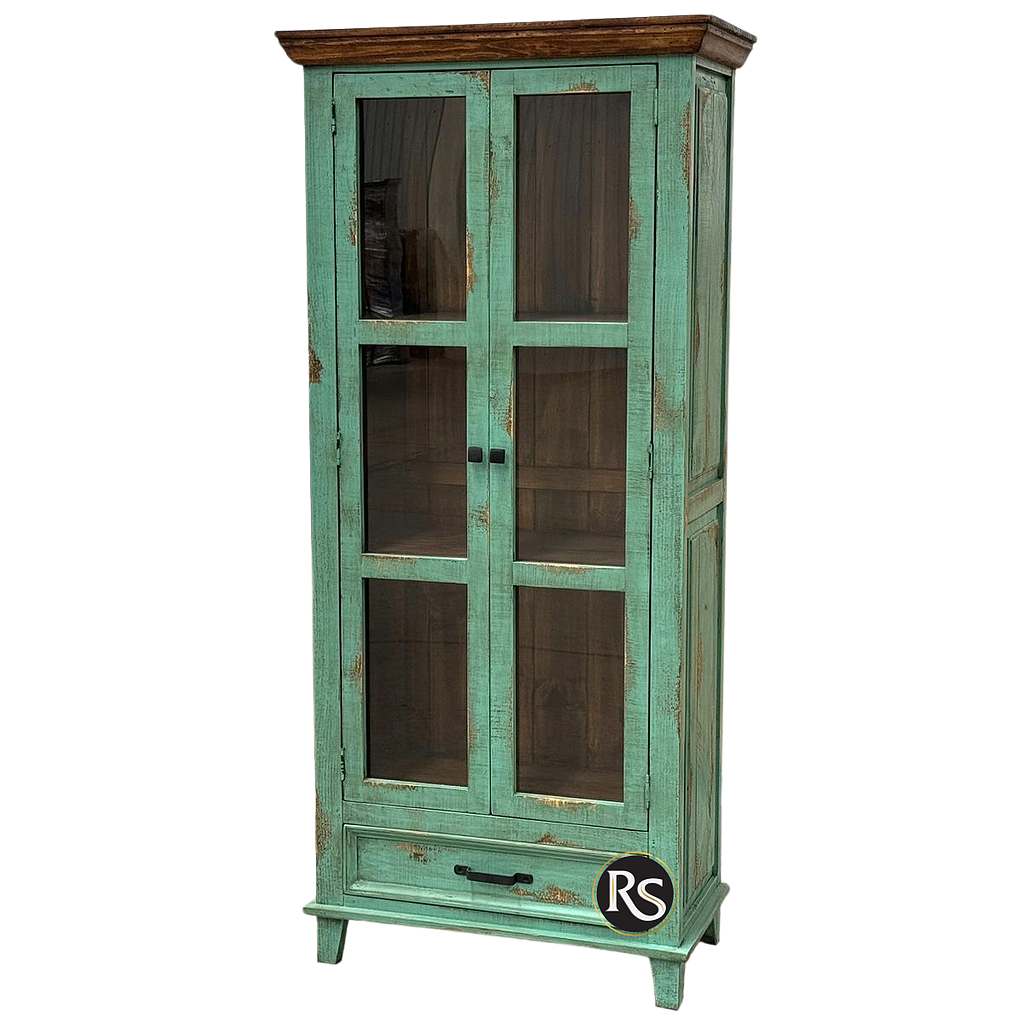 TALL HUCTH WITH GLASS DOORS