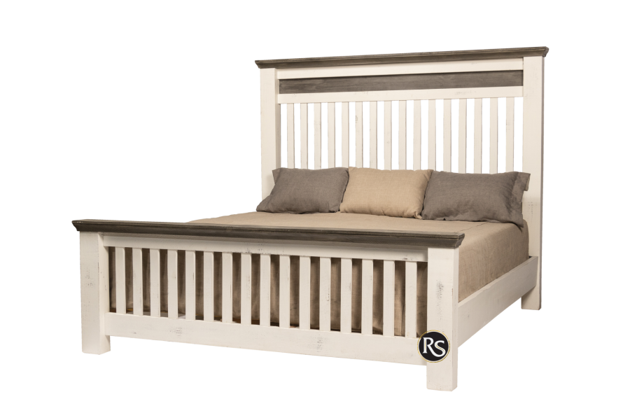 CAMA DENTON RUSTICA CON CHAPETONES K.S