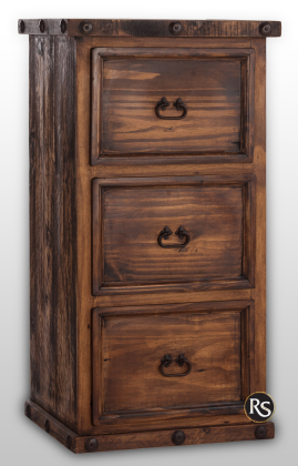 RUSTIC 3 DRAWERS CABIENT 
