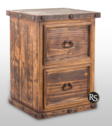 RUSTIC 2 DRAWERS CABINET 
