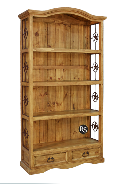IRON TEXAS 2 DRAWER BOOKCASE 
