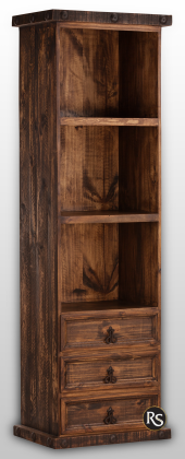 RUSTIC BOOKCASE TOWEL CABINET