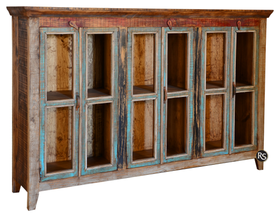 72&quot; CURIO CABINET 6 DOORS 
