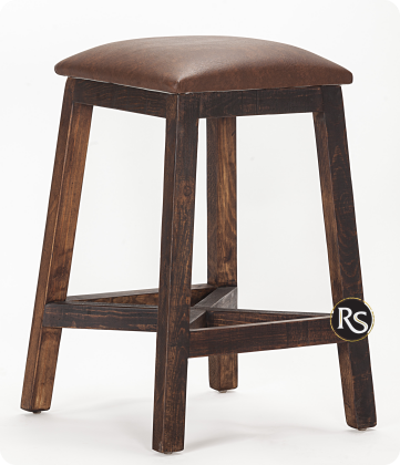 RUSTIC STOOL FOR DROP SIDE SOFA TABLE